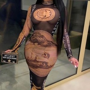 Brown Money Dress 💰🤑